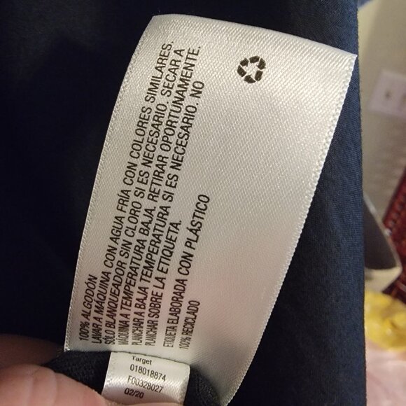 A New Day 100% Cotton Keyhole‎ Blouse Black Small - Picture 6 of 6